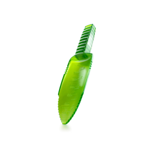 Serrated, sure-grip sanitation shovel makes for easy digging.