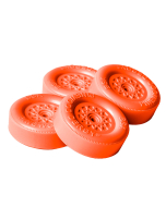 BSA Pinewood Derby Official Wheels and Axles Replacement Kit in Neon Orange